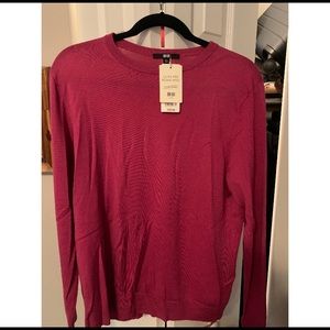 Berry merino wool sweater